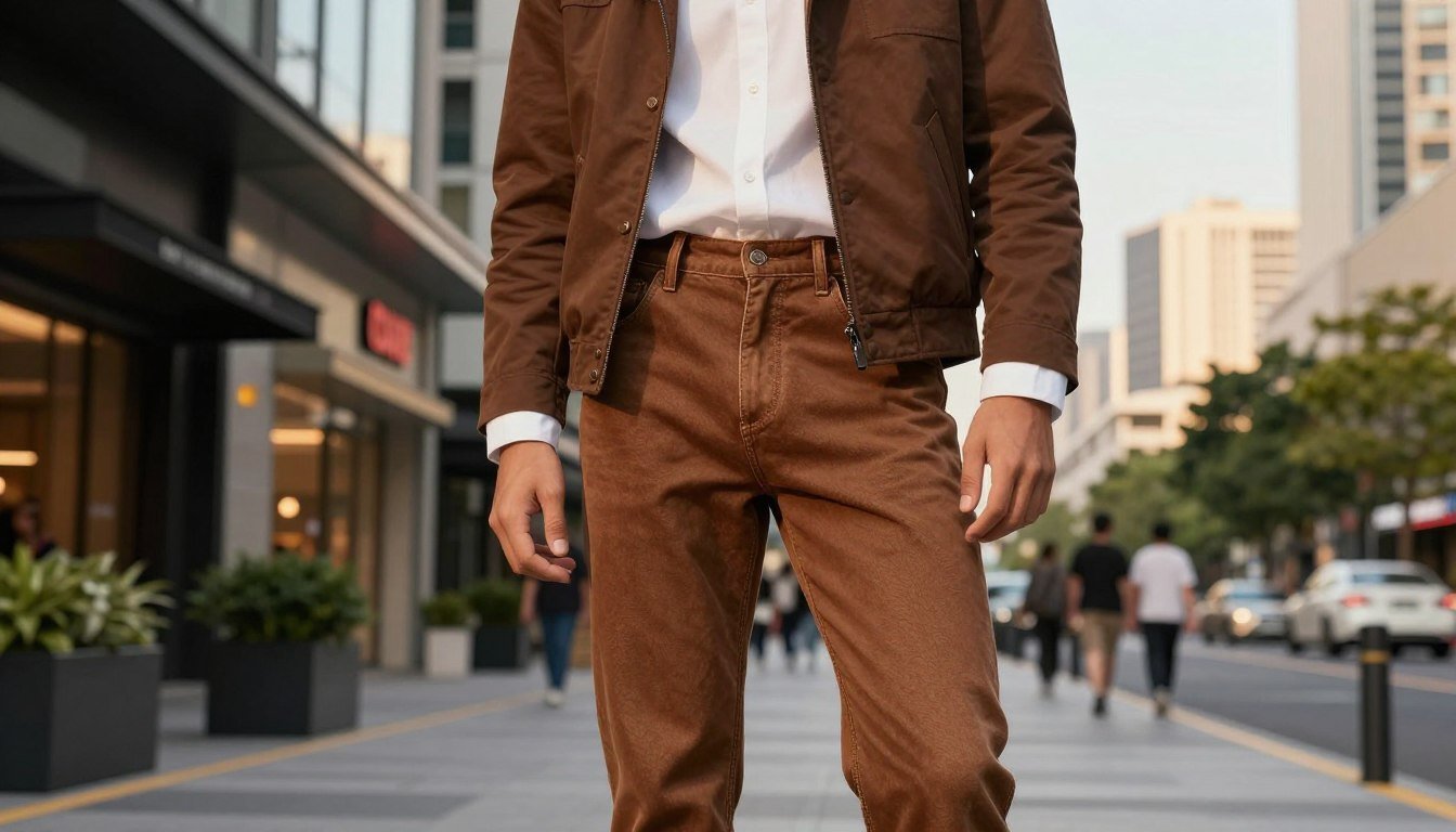 brown jeans fashion trend